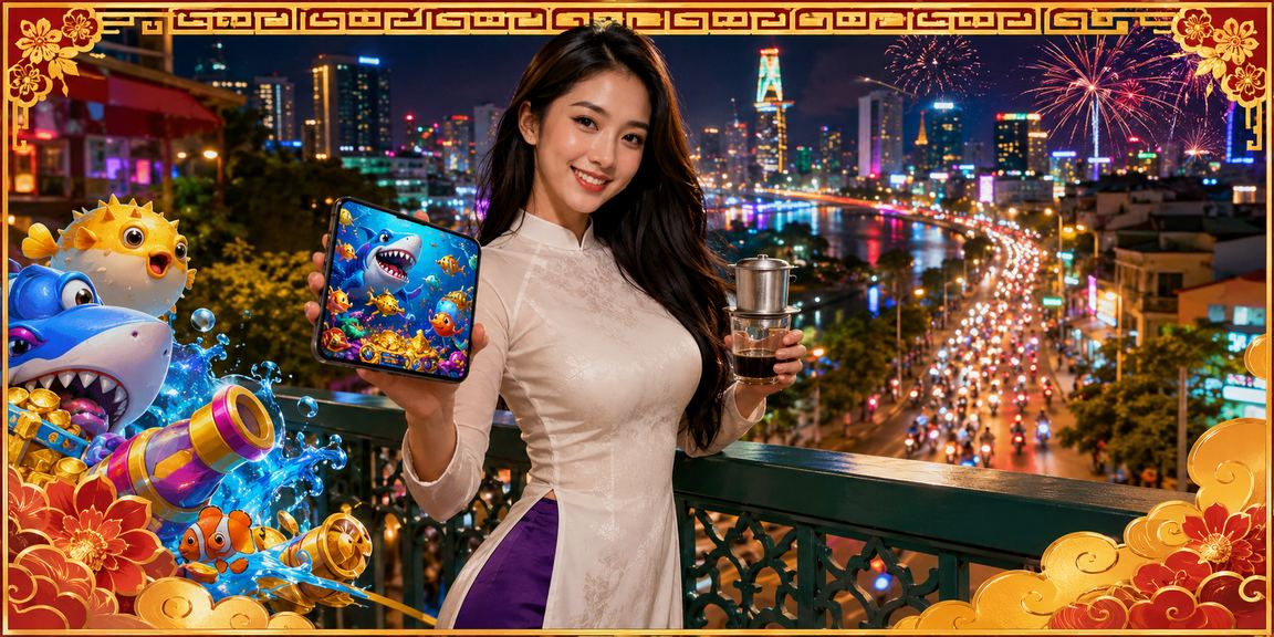 Khung cảnh thành phố Hồ Chí Minh với hình ảnh bàn cược cá cược